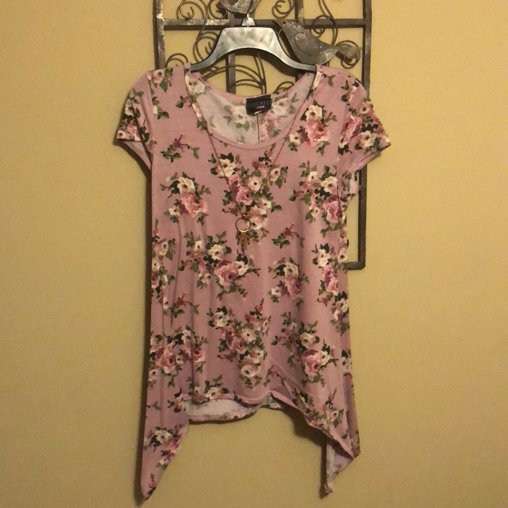 Top with attached jewelry